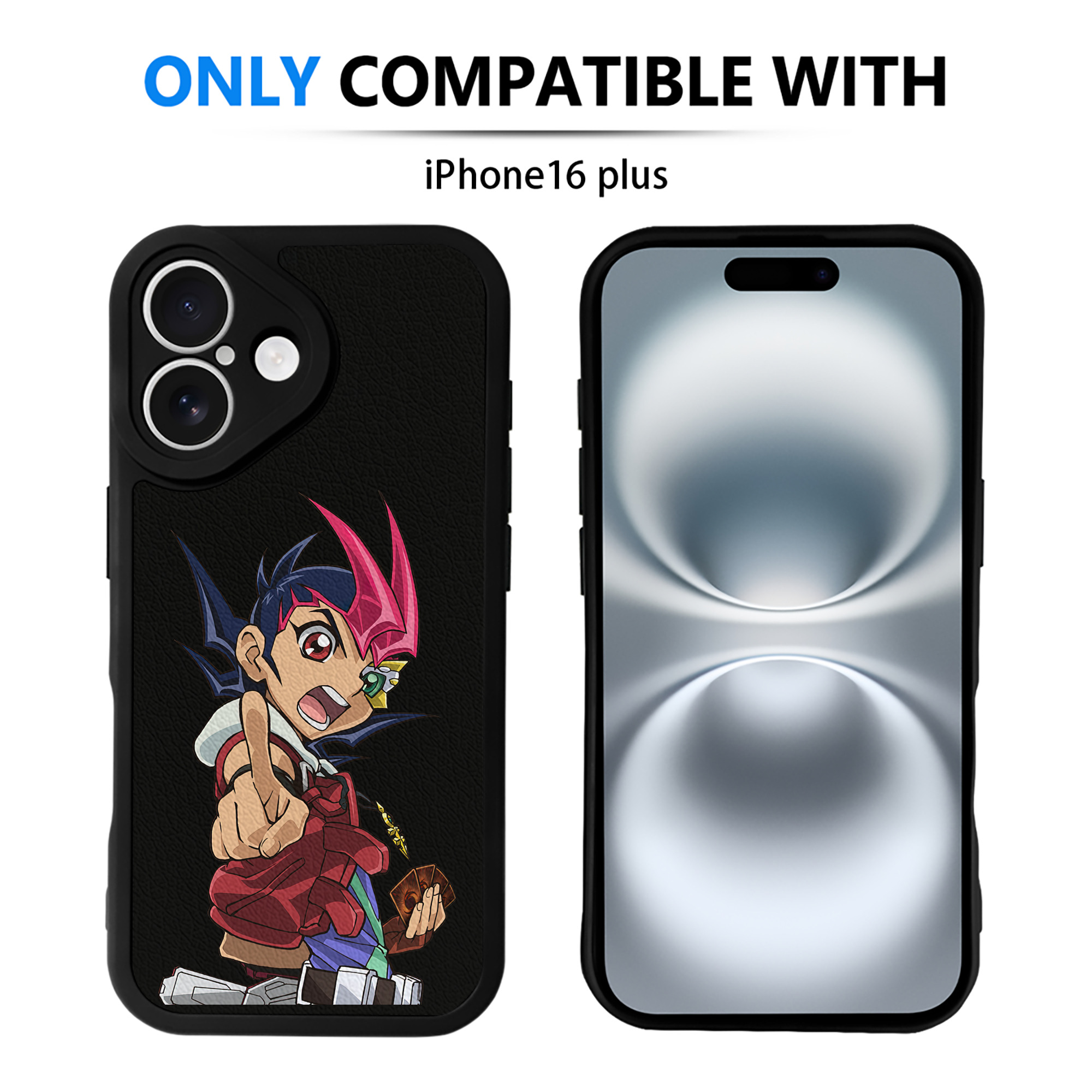 遊☆戯☆王 Yu-Gi-Oh! 【iPhone 16シリーズ対応】シリコンスマホケース（レザー調） 材質：シリコン